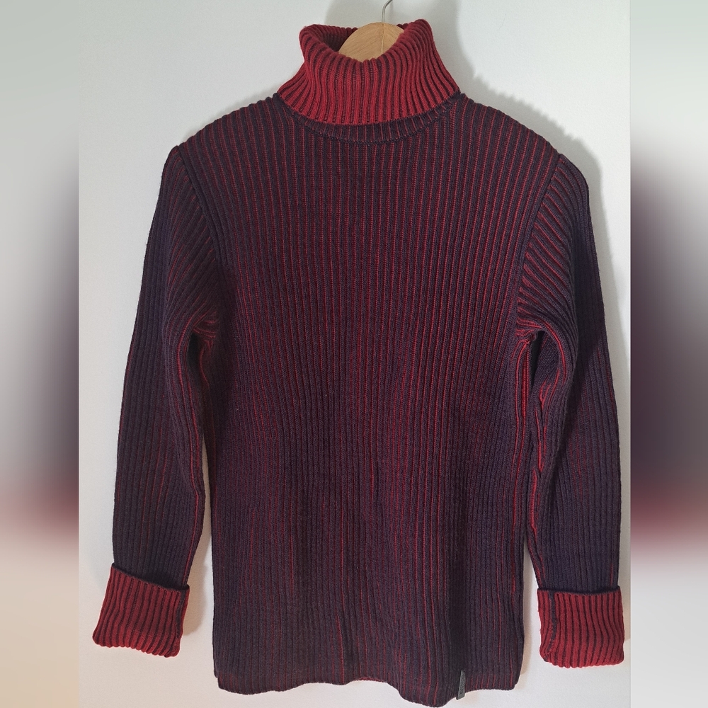 Moschino Turtleneck Sweater in Red and Purple